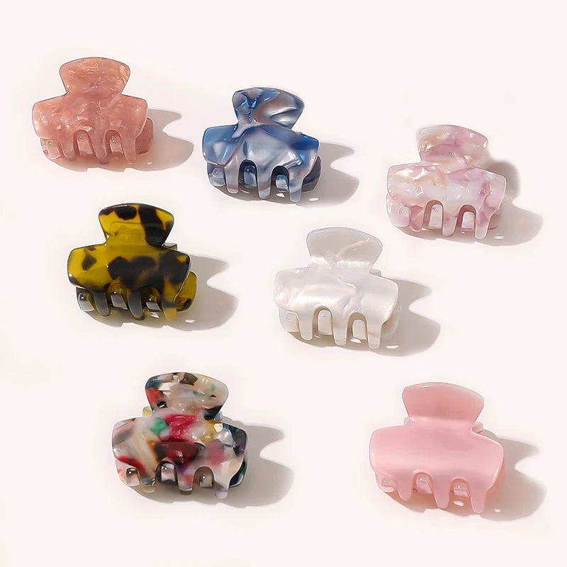 Korean Fashion Mini Acetate Hair Clips Women Simple Small Shark Clips Female Ponytail Hair Accessories Clips