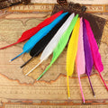 Novelty Promotional logo Print Cheap Feather Quill Ball Pen and Feather Ball Pen
