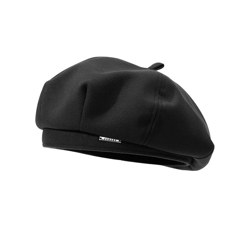 Wholesale Lady Solid Color French Beret Hat Polyester Casual and Chic Lightweight Cap for Women