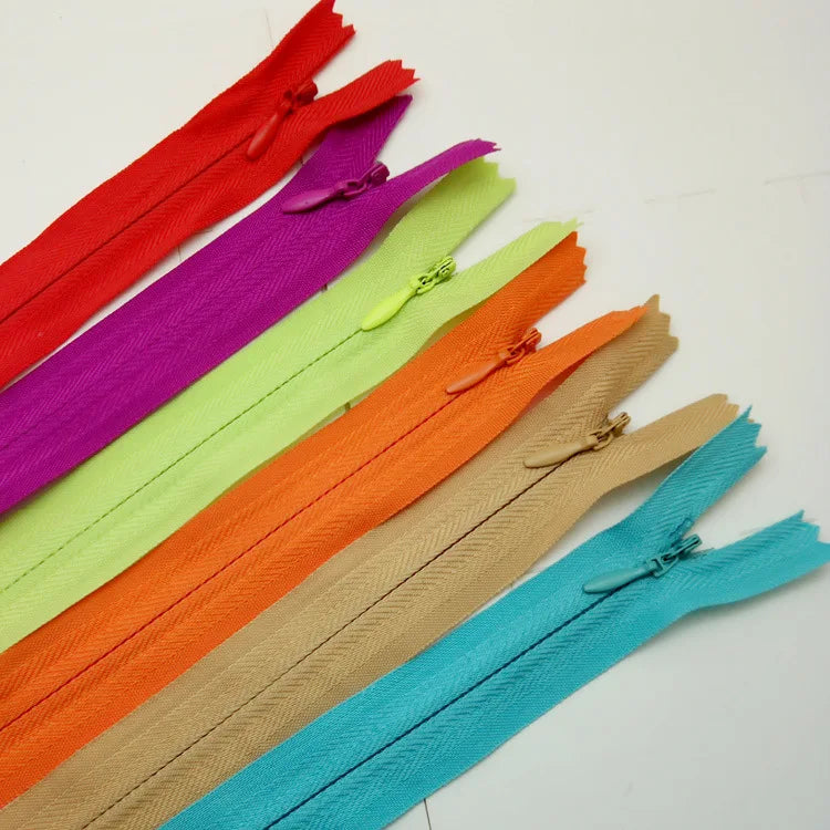 Invisible Nylon Zip Mesh Tape Zipper #3 Close-Ended for Garment Sewing Teeth Run Smoothly