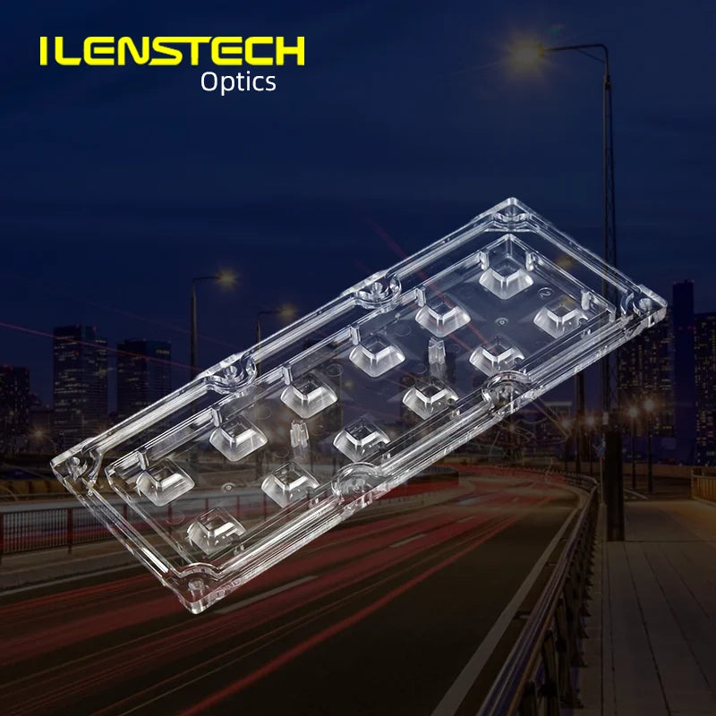 Longitudinal Street Lamp Lens Module 90*90 Degree High Power Street Lamp Waterproof Lens 2x6 Array