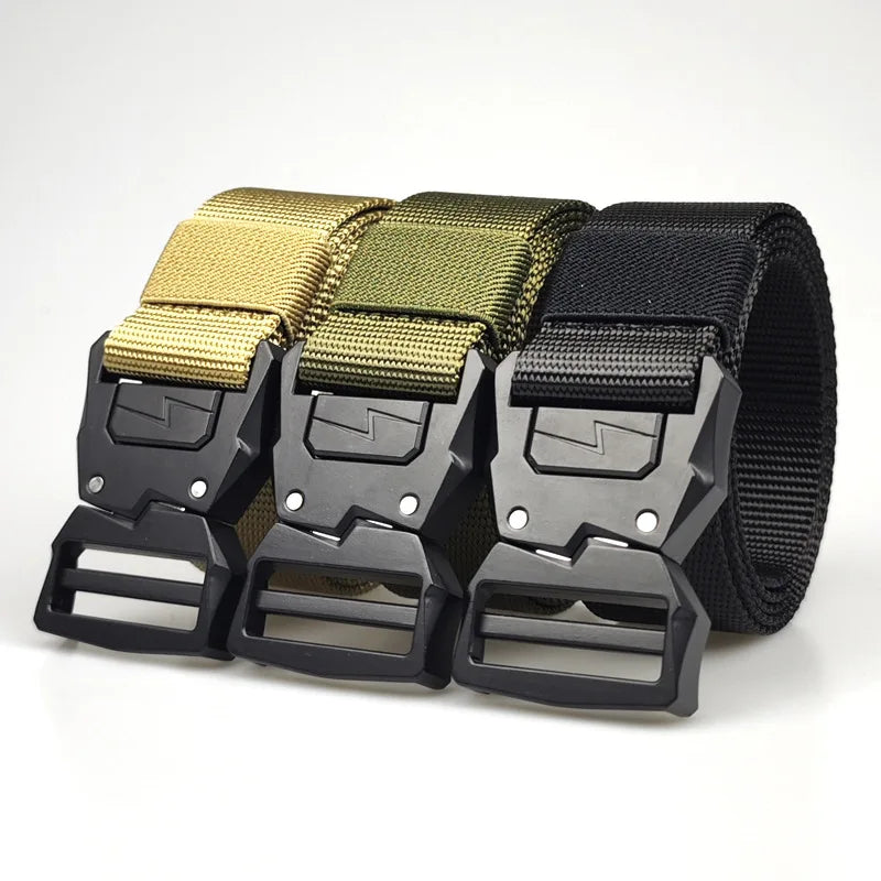 New Men's Elastic Belt Outdoor Casual Jeans Quick-release Belt