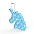 Simple Dimple Unicorn Key Ring Mental Arithmetic Desktop Puzzle Toy Silicone Push Pop Kids Fidget Keychain