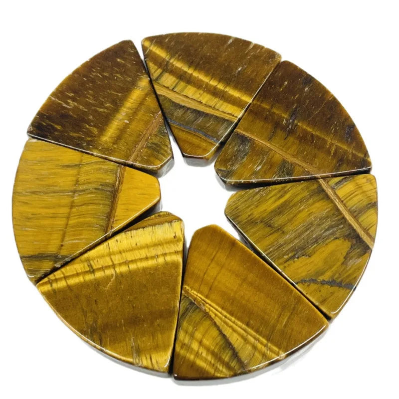 Wholesale Natural Stone DIY Jewelry Accessories Double Plane Crystal Rough Stone Mineral Triangle Square Gemstone