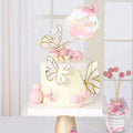 6pcs Sweet Pink 3D Butterfly Cake Topper Set Happy Birthday Decoration Supplies for Girl  Women