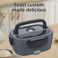 Electric Lunch Box for Adults Portable Battery-Powered with Timer Function 1.1-2.0L Capacity for Car Use