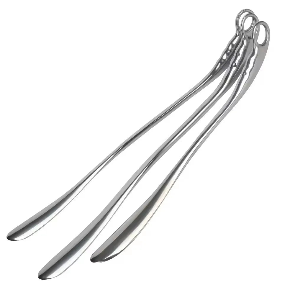 Factory Wholesale Custom Logo Shoe Spoon Stainless Steel Metal Long Shoe Horn