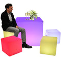 Illuminated Garden Cubes Waterproof Square Seat Outdoor Wireless Remote Control Flashing Led Cube Light Cube