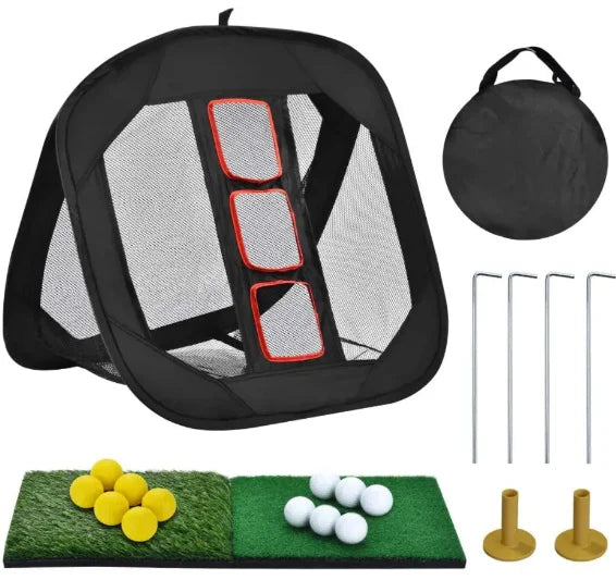 Factory Direct Sales Golf Chipping Net Pop-up Golf Hitting Net Backyard/indoor Outdoor Target Swing Training Golf Practice Net