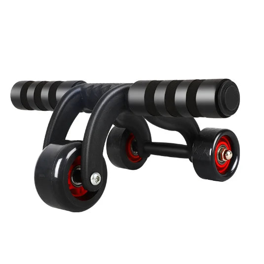 CW ABW006 Abdominal Wheel Muscle Trainer Core Exerciser with Three Wheel Design and Knee Mat Protection 500kg Capacity