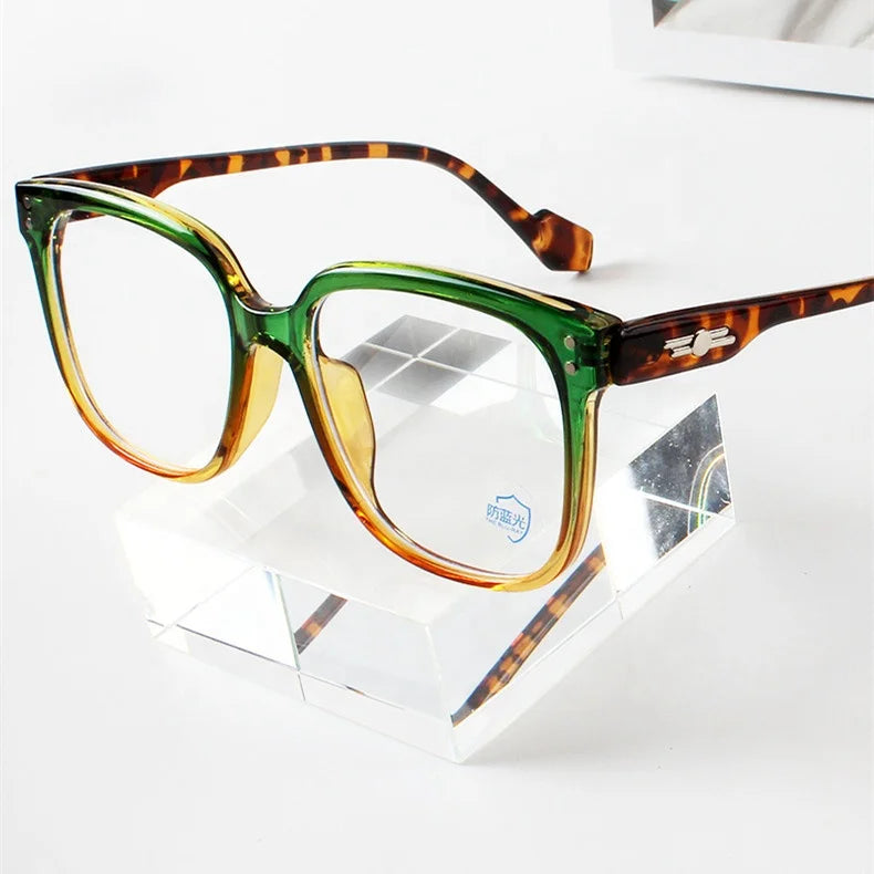 Jiuling Eyewear New Fashion Design square Rice Nail Frame Eye Glasses Colorful Large Blue Light Blocking Uv400 Glasses