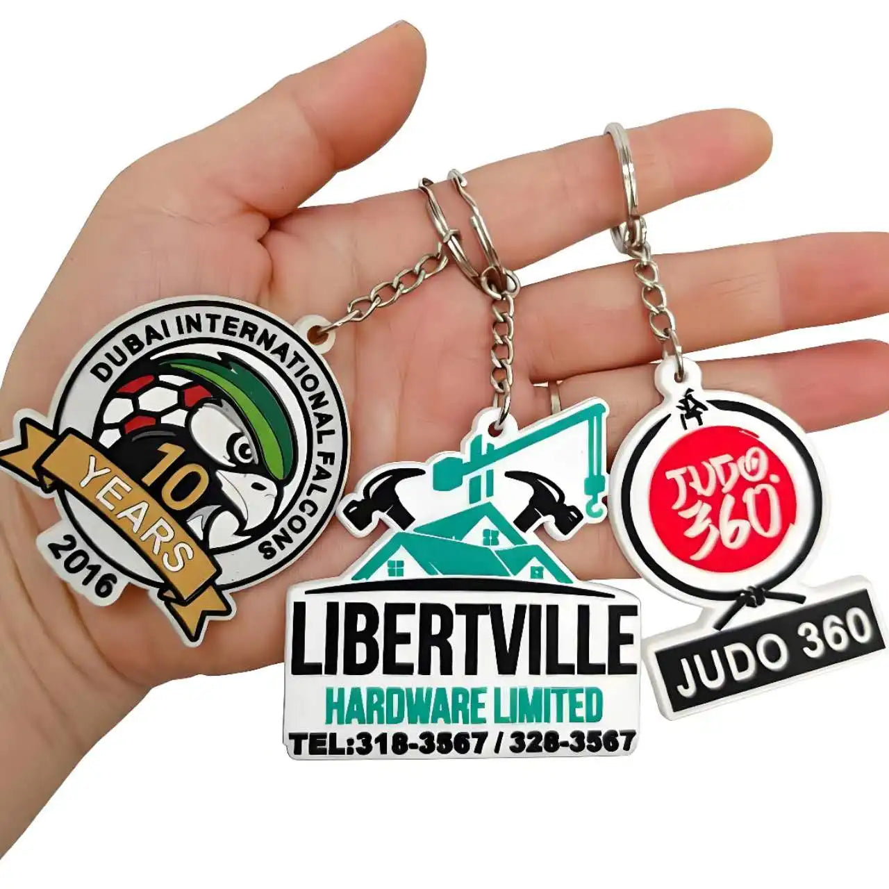 Factory Hot Selling Keychain Charms Multi-Colored New Rubber PVC Soft Keyring Keychain Custom Keychain With Logo