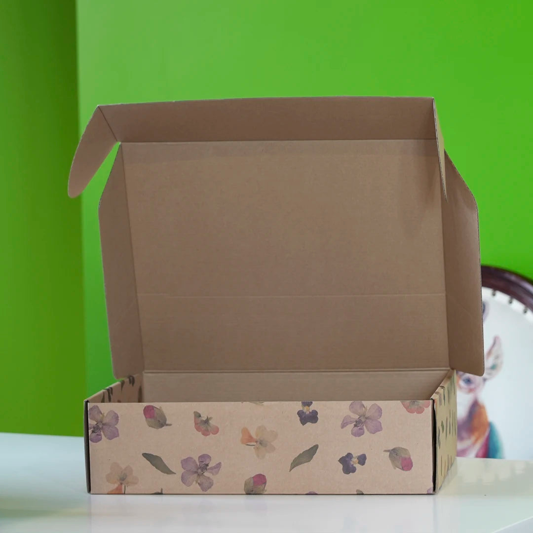 Tuck End Corrugated Paper Box Ship Flat Mail Foldable Shipping Box