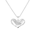 Real Silver 925 Minimalist Charm Jewelry Peace and Love Pendant Necklace for Women
