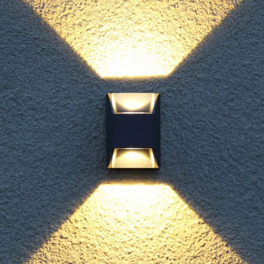 Led Outdoor Wall Lights 2 Lighting Heads 2 Sections Waterproof Wall Light Modern Aluminum Spotlight for House/garden/verandah