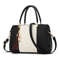 2026 Black Latest Designs Trendy Brand Large Classy Tassel Pu Leather Women Office Tote Hand Bag for Ladies