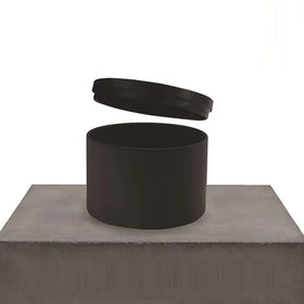 Popular Seamless Straight Body Full Matte Black Metal Jars Colour 8oz Candle Tin Can