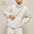 Winter Duck Down Outwear Women's Ultra Light Coat Casual Stand up Collar Clothes Waterproof Windproof Loose Warm Down Jacket