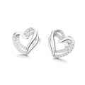 Valentine 's Day Jewelry Gift for Women Sterling Silver 925 Heart Shape Stud Earring Design Piercing Earrings Jewelry for Lover