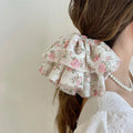 Oversize Large Scrunchies Ropes Hair Ties Elastics Ponytail Holders Floral Headbands for Women Girls