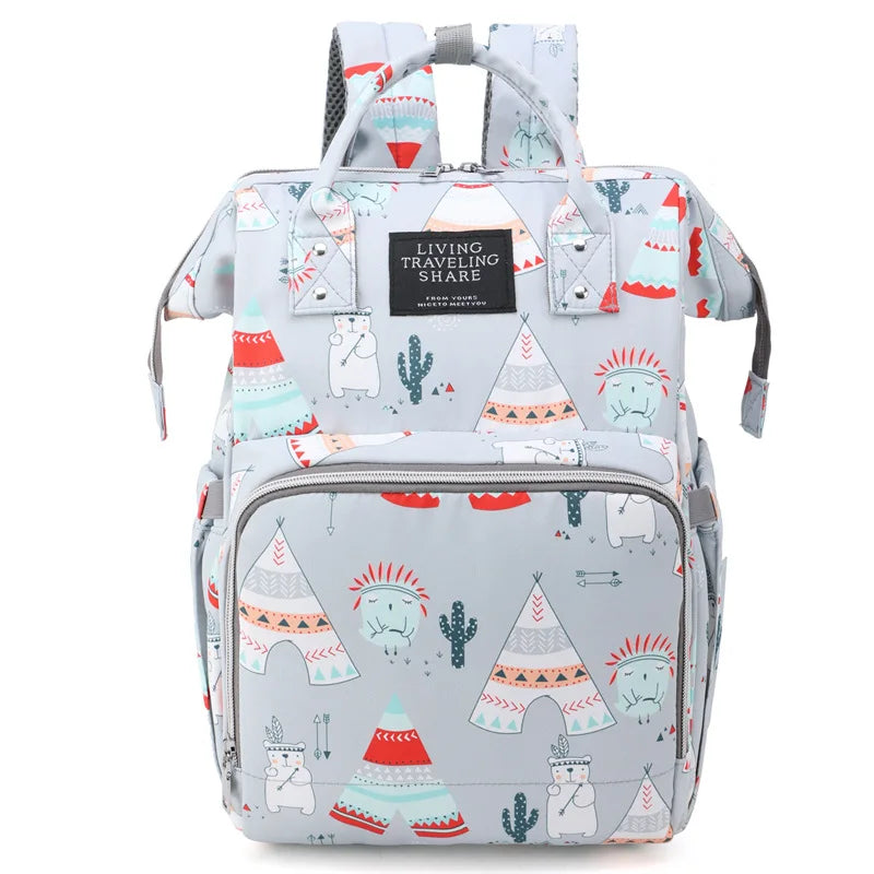 Multifunctional Waterproof Mommy Diaper Backpack Color Pattern Backpack Wholesale Popular Fashion Custom Polyester DOT 1 Pcs