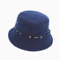 Adjustable Solid Bucket Hat for Men Women Summer Foldable Sun Fisherman Hat Rope Outdoor Sunscreen Panama Fishing Sun Children