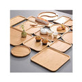 Wholesale Custom Oval Round square Rectangular Tea Decorative Wooden Tray Bamboo Tray