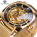 Forsining Factory Dropshipping Men's Luxury Skeleton Dial Automatic Mechanical Watch New Wristwatches Stainless Steel Hot Sale