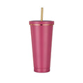 Stainless Steel Double Wall Insulated Straw Cup 750ml 500ml 17oz 24oz