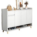 Modern Simple Gray Multi-Layer Wooden Shoe Cabinet Firefly Dust Shield Shoe Shelf for Home Entry Apartment Living Room Furniture