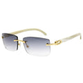 Luxury Brand Buffalo Horn Sunglasses with No Rims Natural OX Buffalo Horn Sunglasses Frame Frame square Horn Glasses Eye-wear