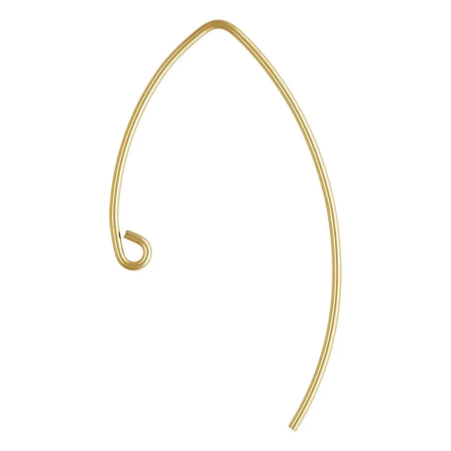 V Shape 14K Gold Filled Ear Wire Jewelry DIY Accessories S925 Silver Classic Earring Hooks
