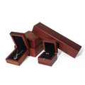 Custom Polished Luxury Wooden Jewelry Box Black Jewelry Set Box Wooden Ring Pendant Bracelet Jewelry Packaging Box