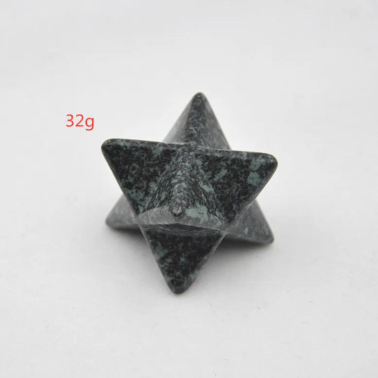Huiying Wholesale polished natural snowflake healing stone merkaba star for home decoration
