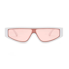 VIFF HP20018 Flat Top White Frame Fashion Shades Sunglasses for Women Accessories