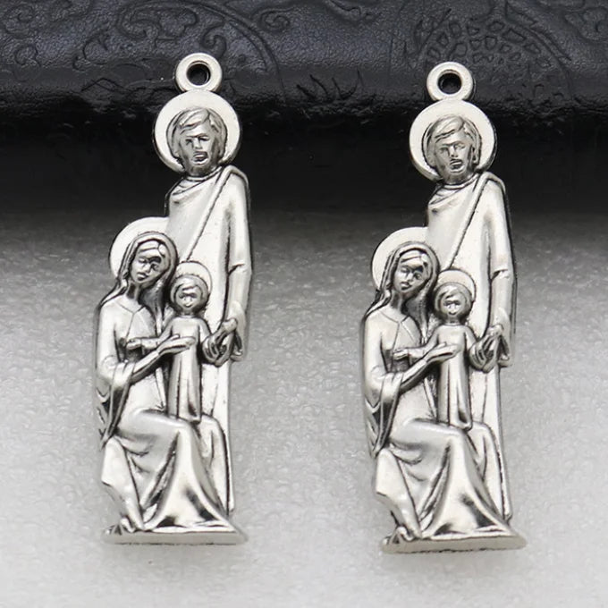 Vintage Holy Family Alloy Necklace Pendant Metal Key Chain Pendant