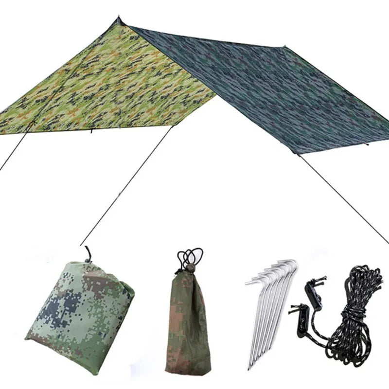 Hot Sale Outdoor Ultralight Nylon Waterproof Camping Rain Fly Tarp