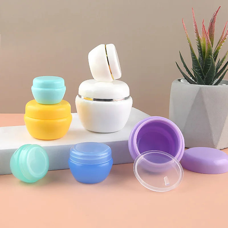 Wholesale Cream Jars Various Sizes Mushroom-Shaped Plastic Packaging Inner Lid for Skin Care Cosmetics New Material 5g 10g 20g