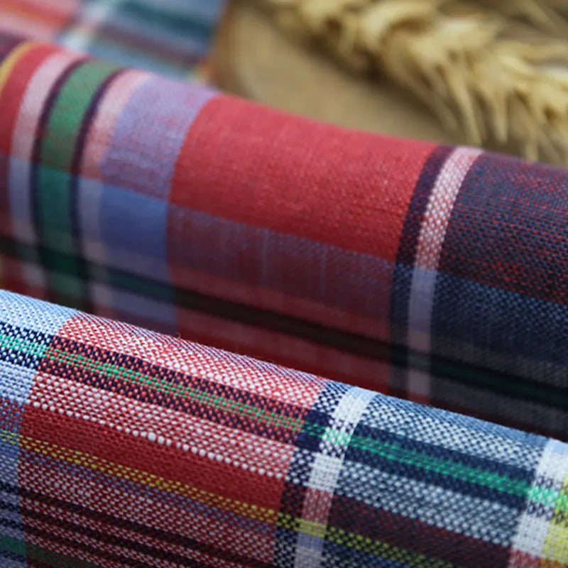 Delicacy Magnificent 100%Linen Yarn Dyed Check Fabric for Dress or Shirt