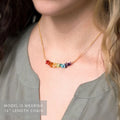 Rainbow 7 Chakra Balancing Love Necklace Raw Crystal Stone Choker Necklace Yoga Statement Jewelry