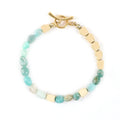 ZMZY Bohemia Irregular Gravel Natural Stone Bracelet Healing Blue Fluorite Women OT Clasps Reiki Crystal Gift