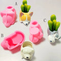Early Riser Animal Puppy Small Dog Shape Vase Concrete Cement Flower Pots Planters Silicone Mold Home Decor Mouldings