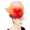 Vintage Women Bridal Wedding Mesh Fascinator Hats New Design Ladies Kentuchy Derby  Church Ascot Royal Sinamay Hat for Ladies
