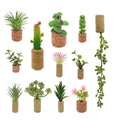 Greatflower Fridge Magnets Mini Succulent Artificial Plants Refrigerator Magnets Potted Cute Multicolor Home Office Fridge Car