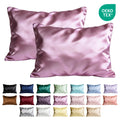 QINGYAN Satin Pillow Case Custom Logo Pillow Case Standard Size Envelope Pillow Case Hair Skin Care With Zipper