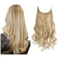 SARLA Hair Extensions Invisible Wire Dirty Blonde Highlight Wavy Curly Synthetic Malaysian Remy Hairpieces Balayage Women Long