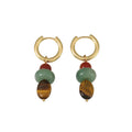 Shescity Trendy INS Style Designer Gold Plated Drop Earrings Natural Stone Jewelry Women Drop Earrings for Gifts