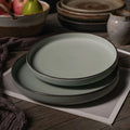 Eco-Friendly Retro Japanese Style 8-9 Inch Rustic Design Dinner Plate for Hotel Restaurant Cafe Shop Bar Hamburger Home Use