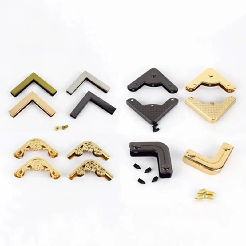 Meetee 25-54mm Wallet Book Decoration End Clip Edge Sealing Process Hardware Accessories Alloy Protection Corner Buckle