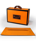 Luxury Folding Packaging Boxes  Paper Orange Folding Gift Box Magnetic Gift Box for Bags Clothing With Ribbon